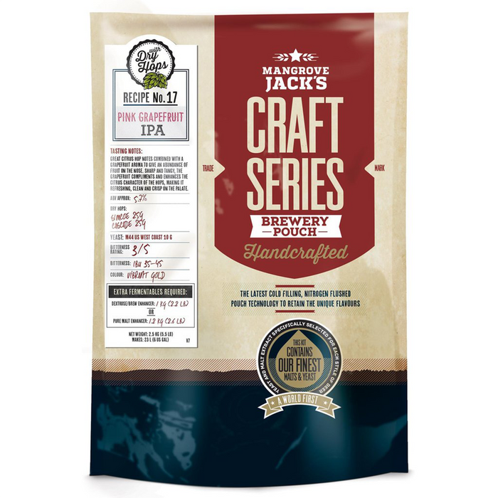 Mangrove Jack's Craft Series Beer Pouch - Pink Grapefruit IPA