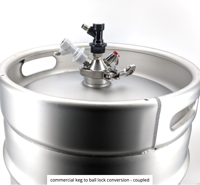 Ball Lock Tapping Head to 2" Tri-Clamp (Commercial Keg Adaptor)